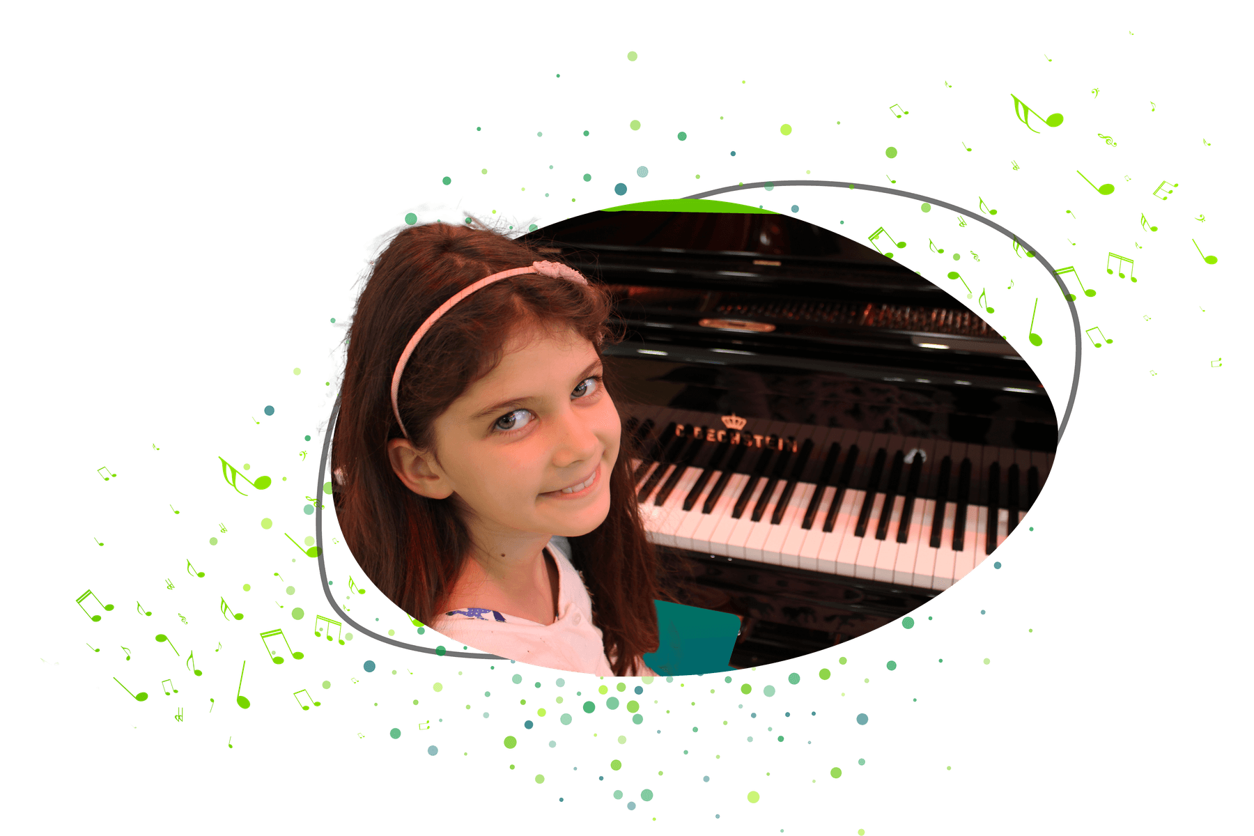 Mädchen am Klavier